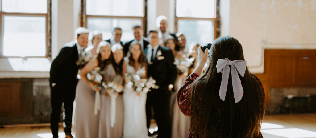 A behind-the-scenes wedding photography business photo