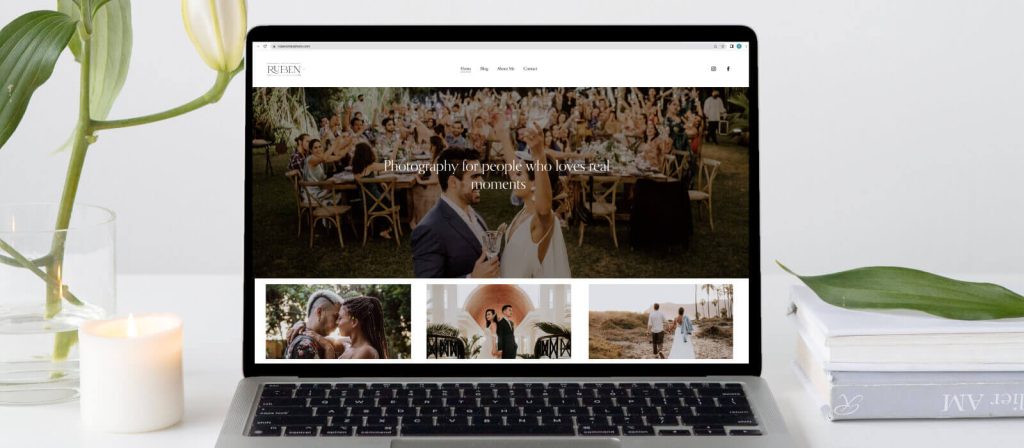 A wedding photography business website