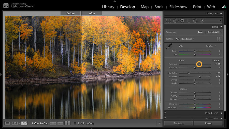 Adobe Lightroom software product screen