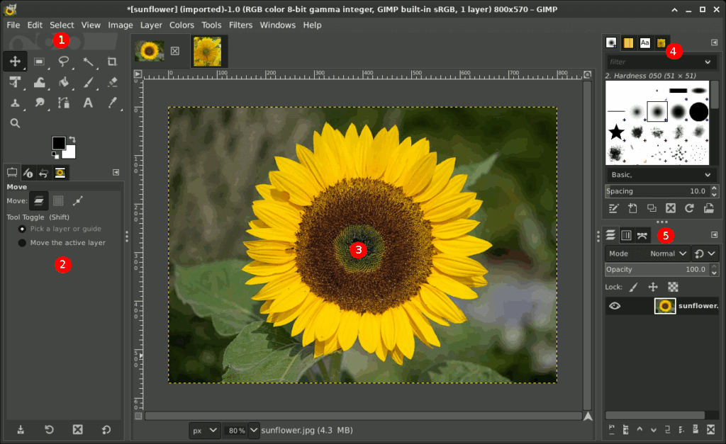 GIMP photo editing software product screens