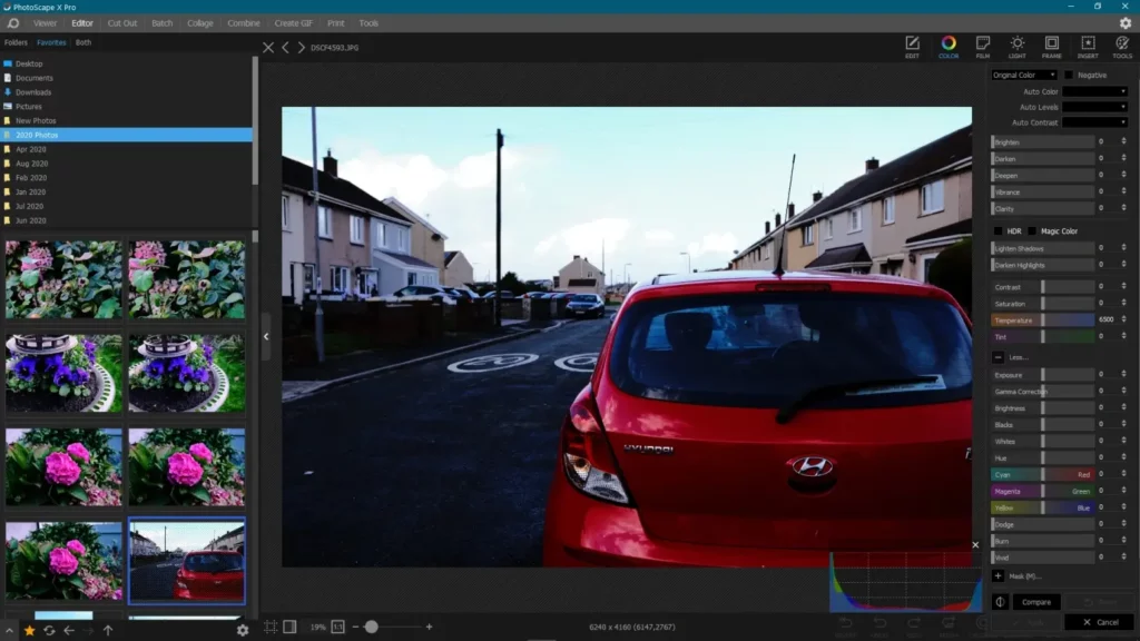 Photoscape X photo editing software product screen