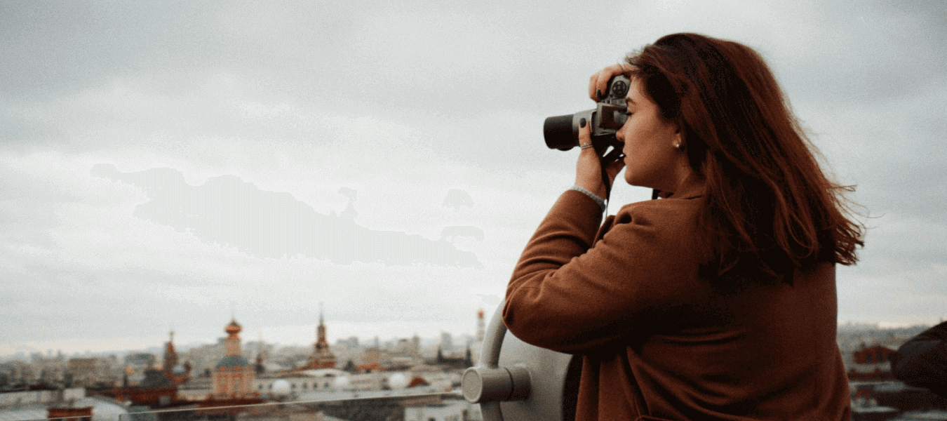 A novice photographer taking a photo