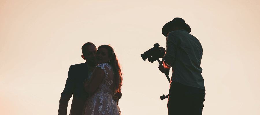 A wedding photography shoot