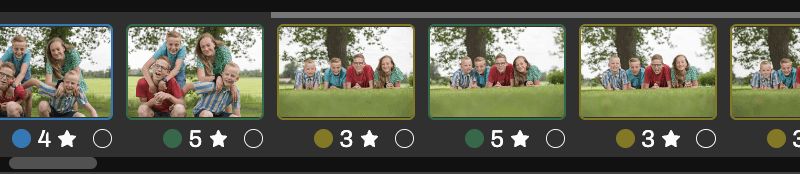 Images grouped in Survey Mode in Aftershoot SELECTS