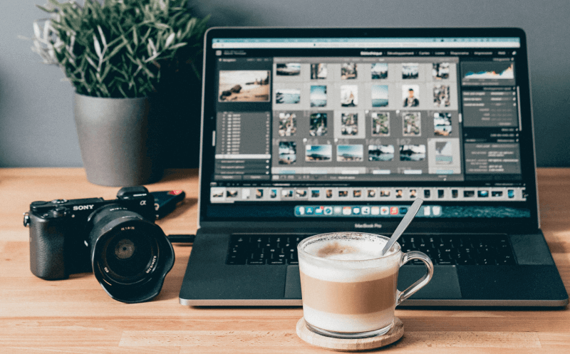 A photographer's desk