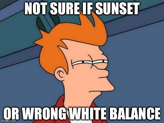 Meme about white balance