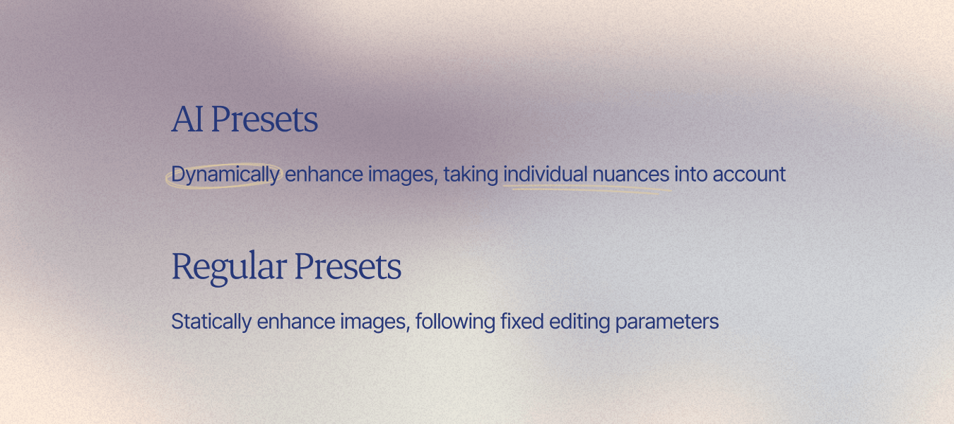 AI presets vs regular presets. What's the difference?