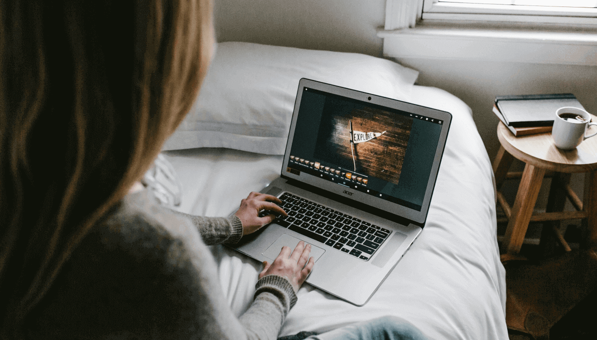 Photographer reviewing images before delivery