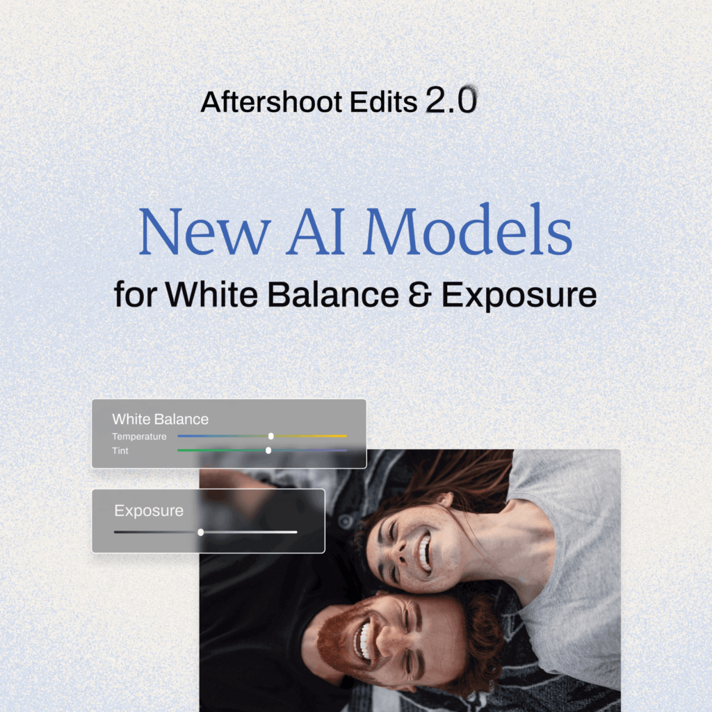 Aftershoot's new AI models for White Balance and Exposure give photographers consistent AI photo editing, every time.
