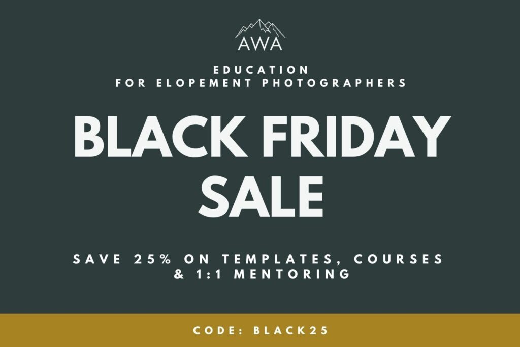 Black friday sale for photographers