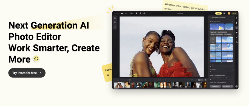 Evoto AI portrait editing software