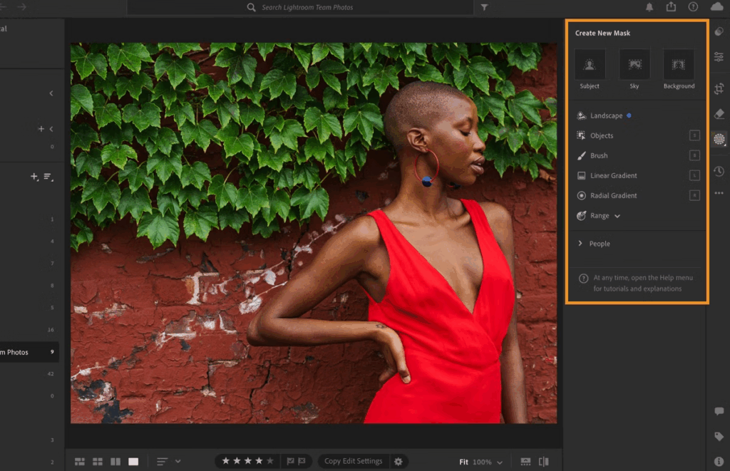 retouching in LR
