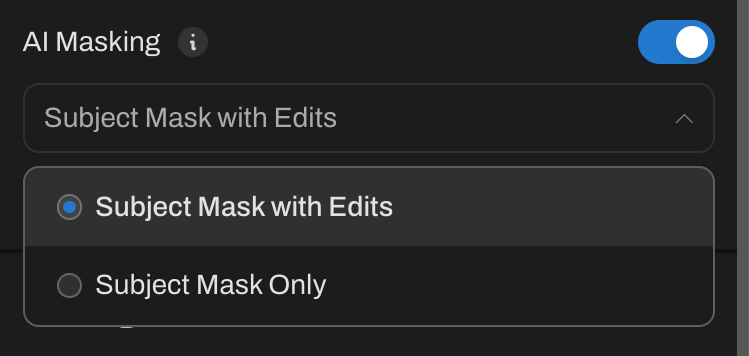 AI masking options