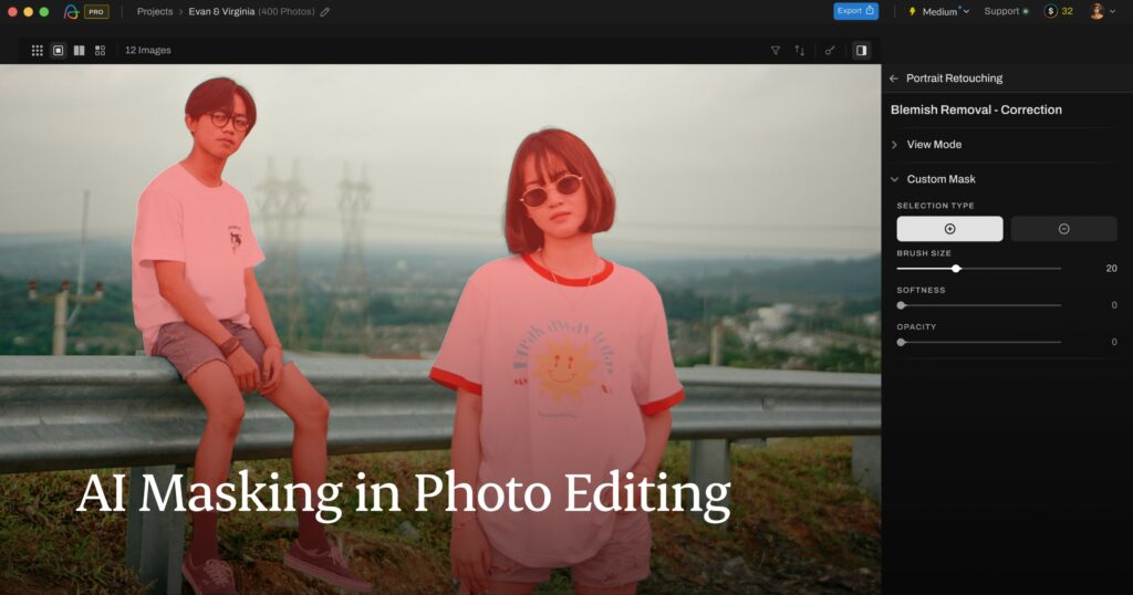 AI masking in photo editing