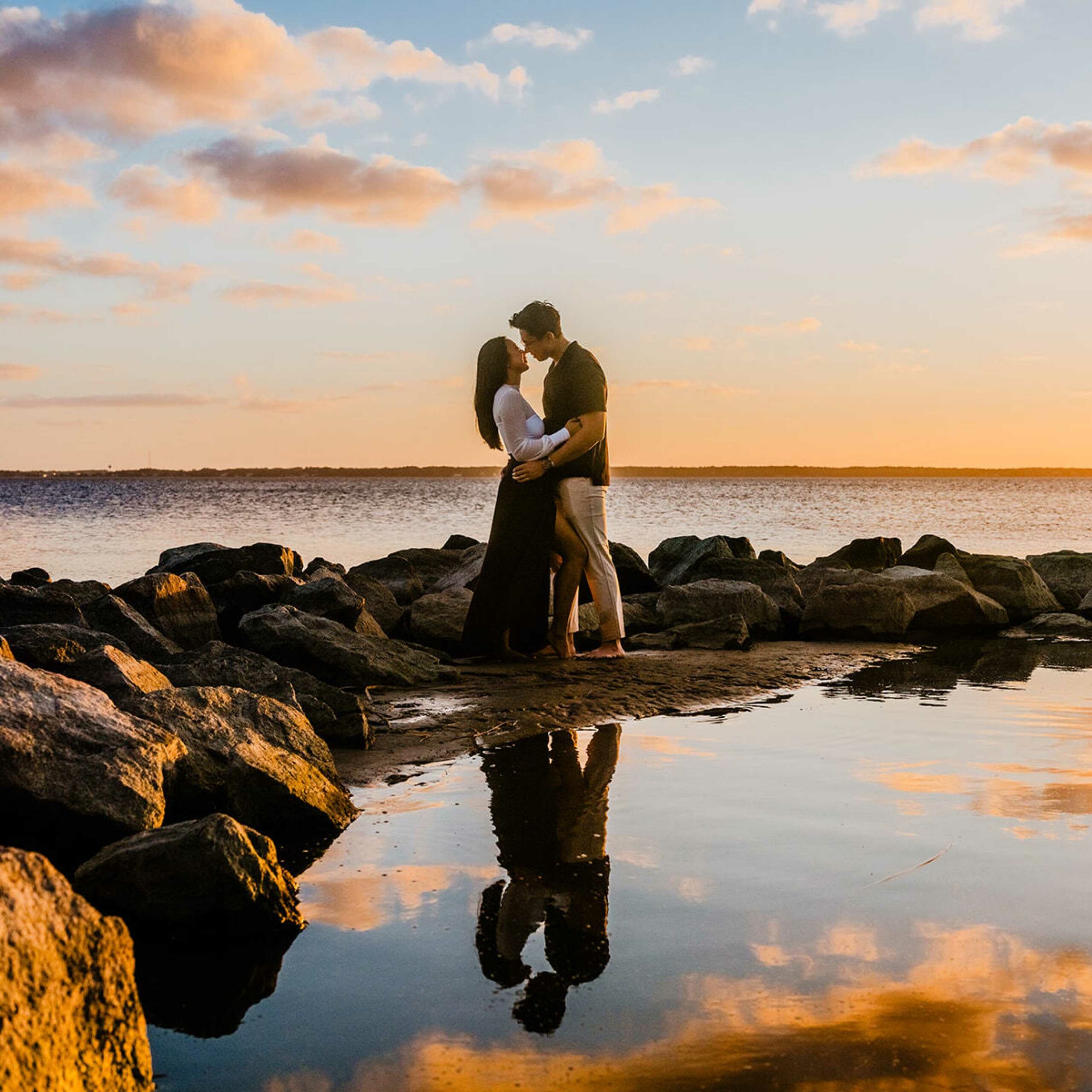 golden hour photography wedding picture