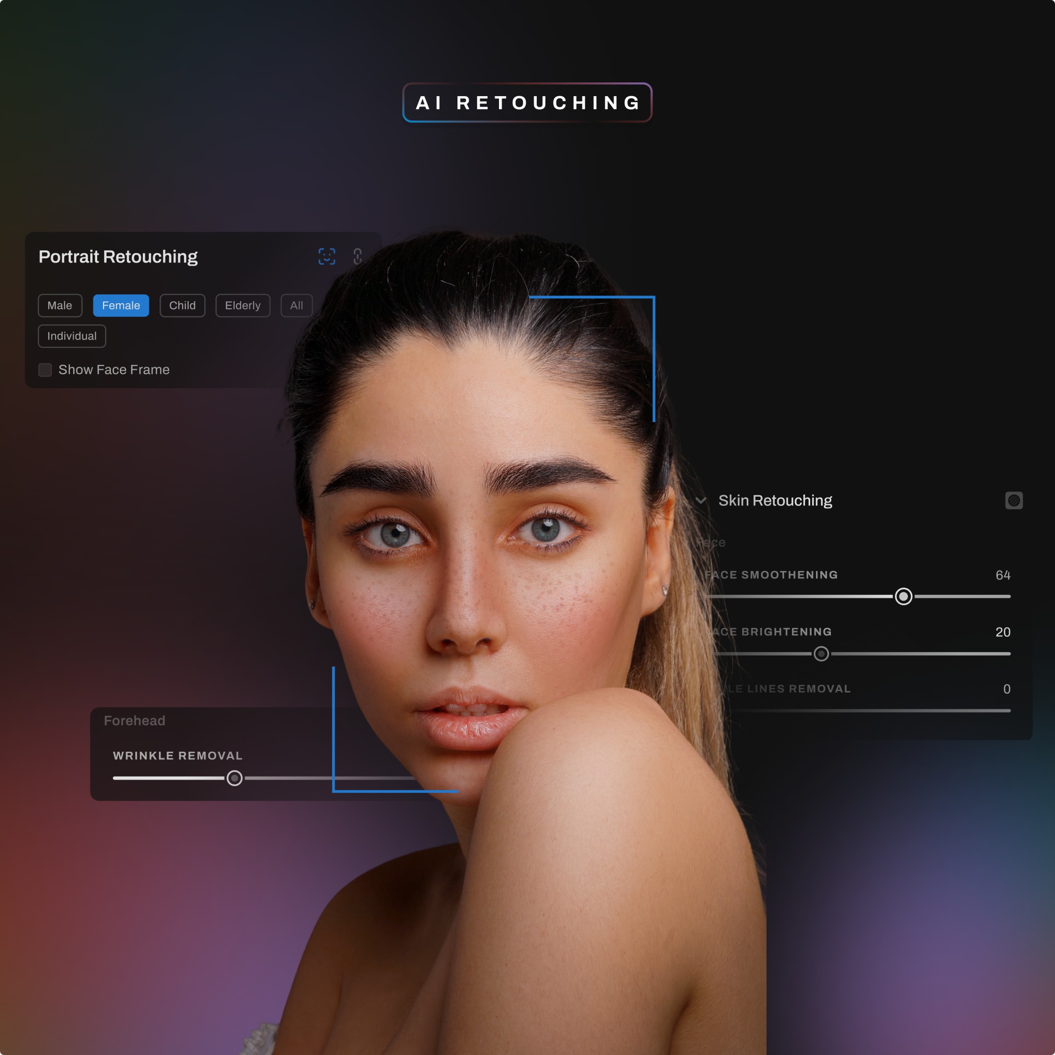 AI portrait Retouching