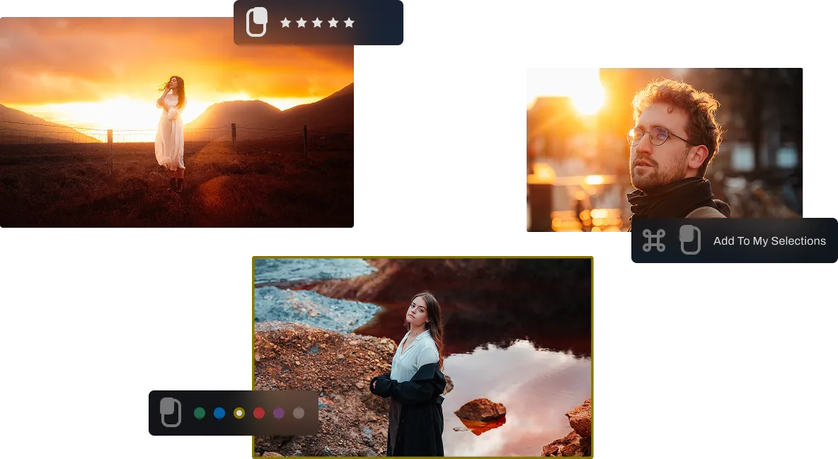 Add to My Selections reject swap or sort photos into multiple categories instantly