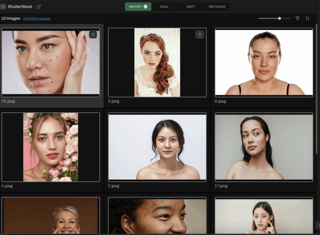 retouching in Aftershoot