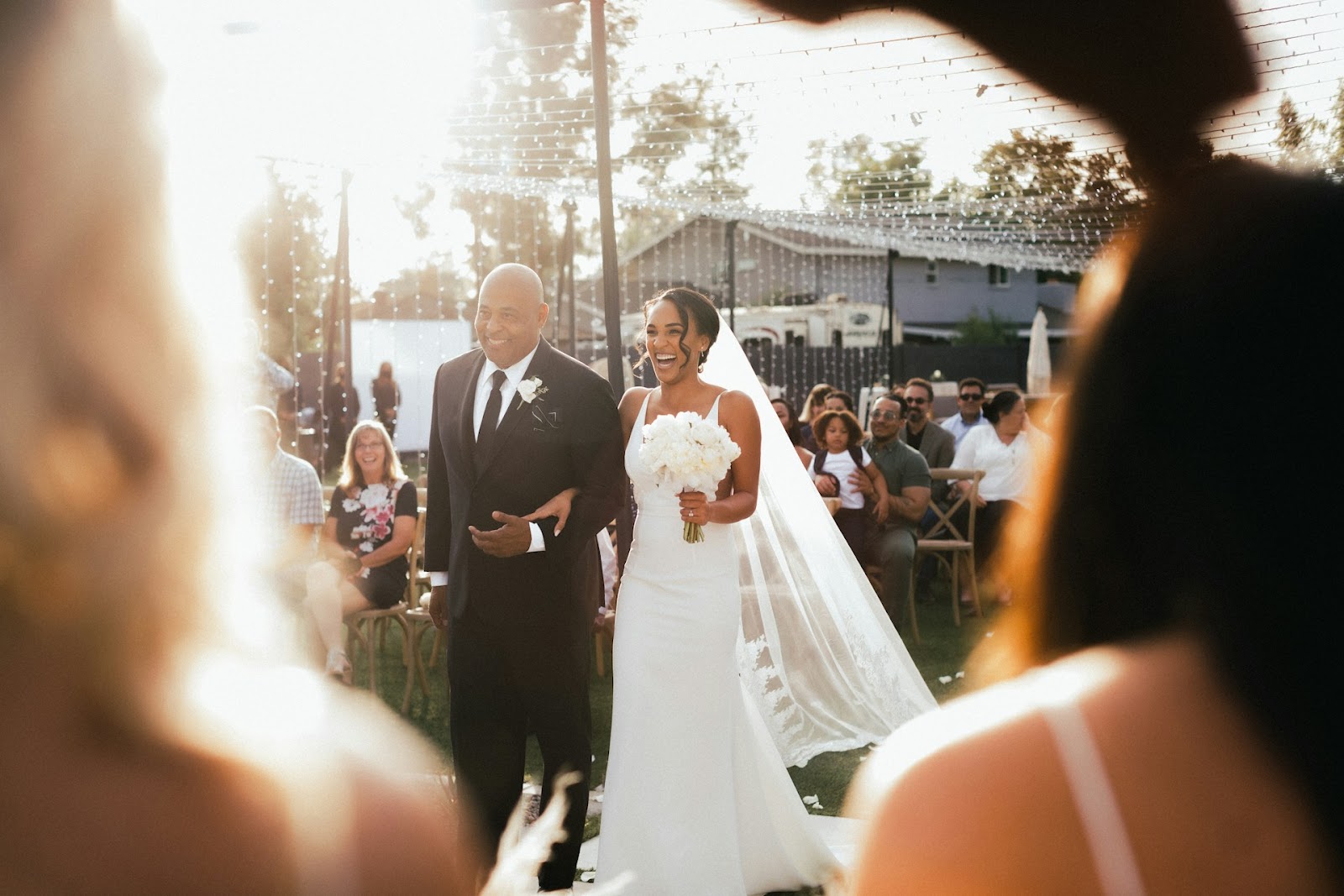 wedding photography shots - bride with father