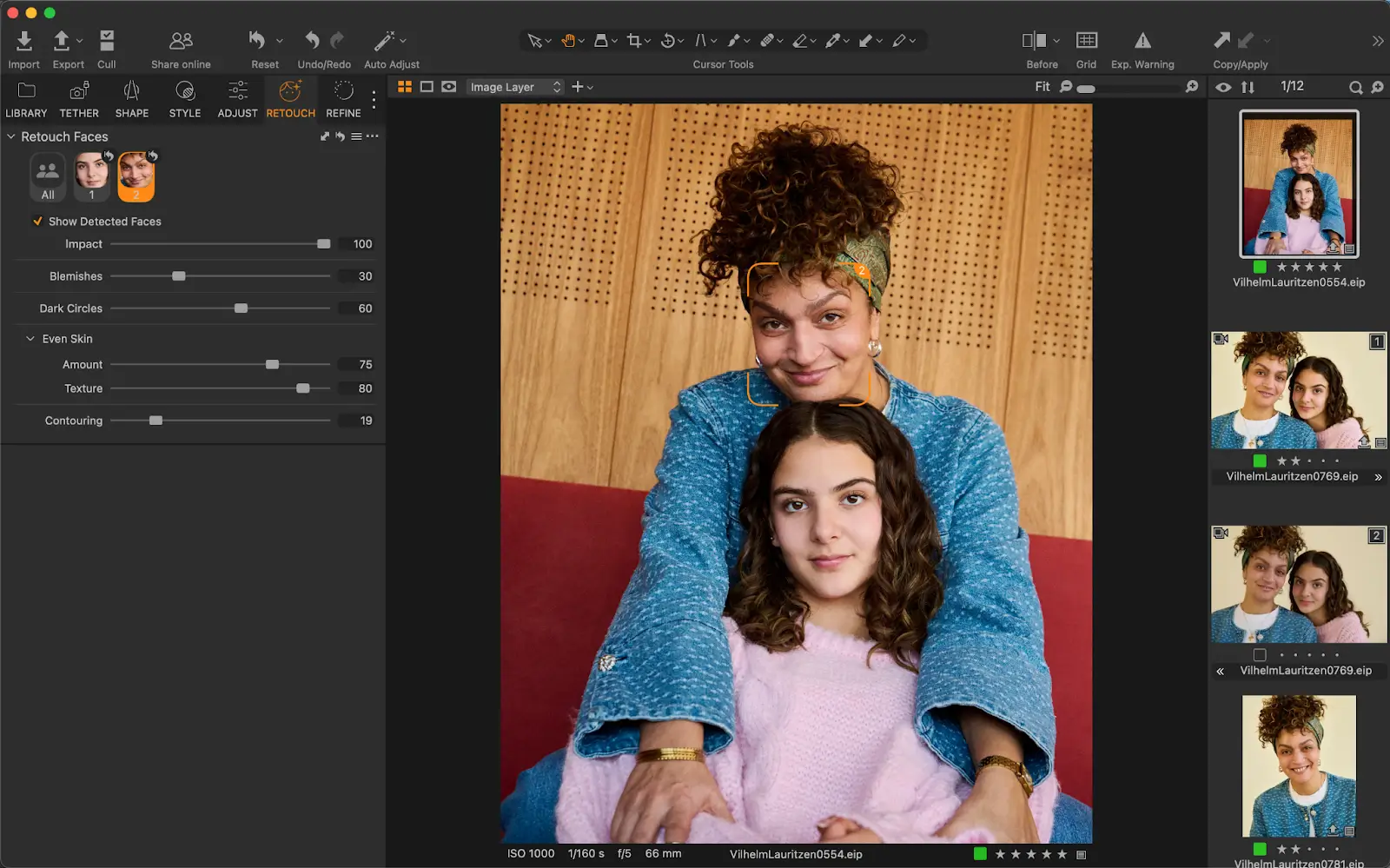 Capture One editing software product screen