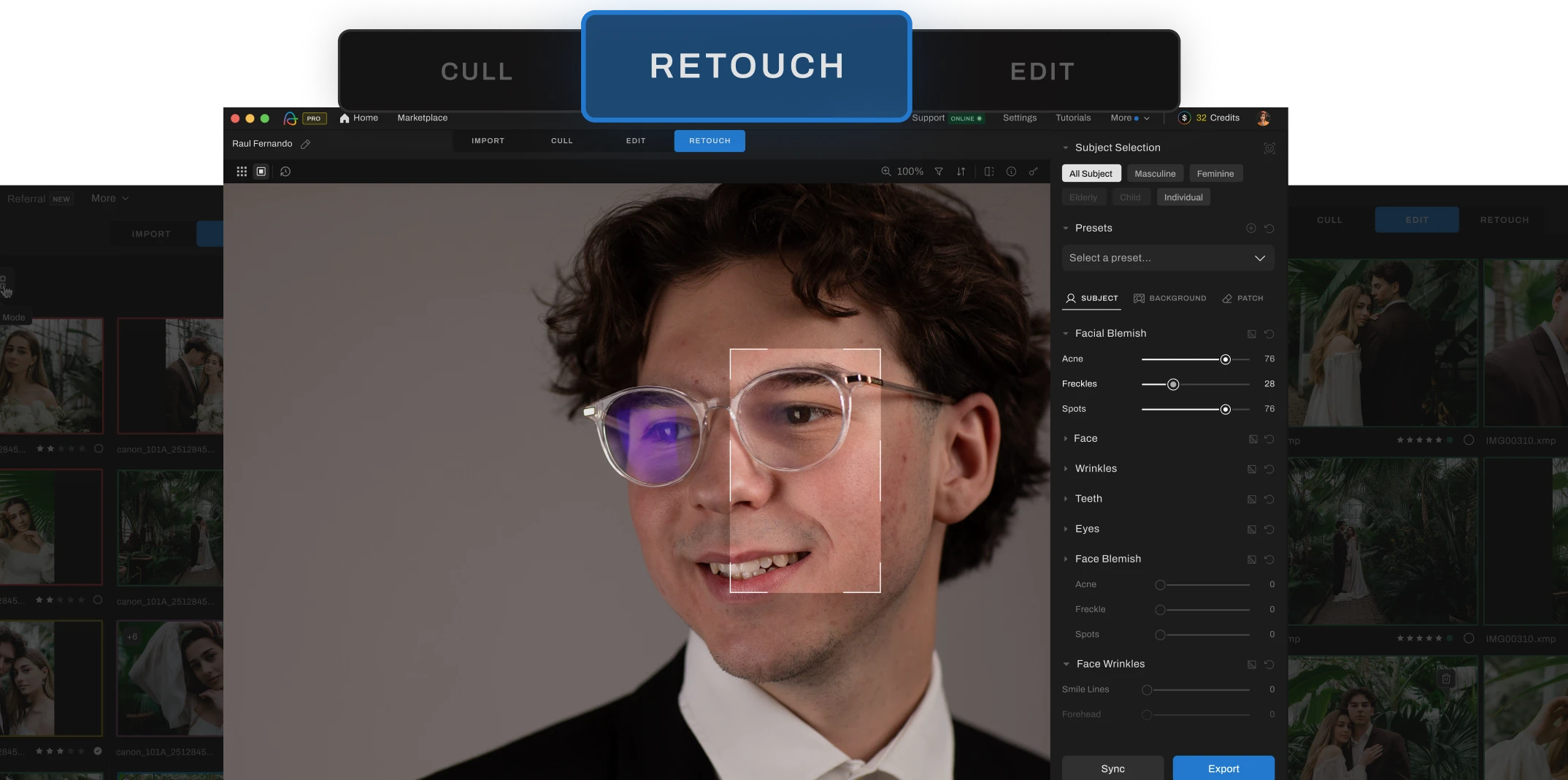 One Platform to Cull, Edit, and Retouch