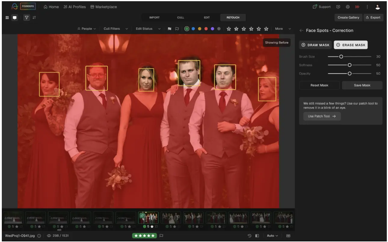 Wedding portrait retouching