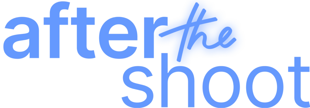 After the shoot logo blue