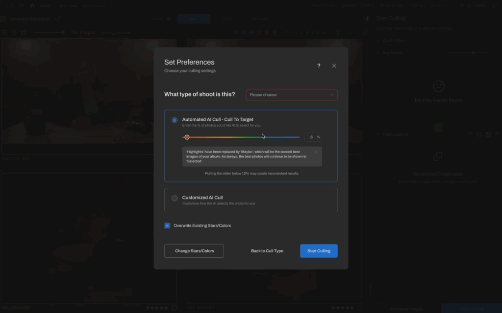Aftershoot's cull to target feature showcase