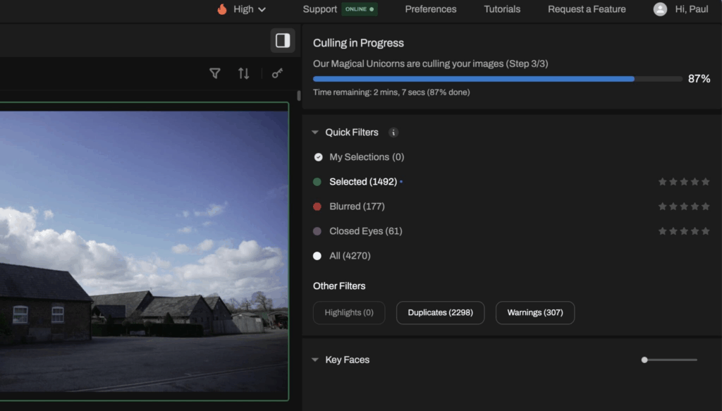 Aftershoot AI culling process