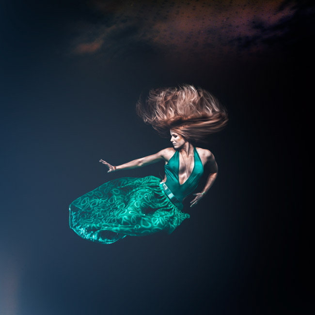 True to life style underwater portrait photography aesthetic