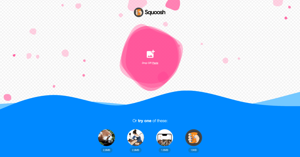 Squoosh converter tool screenshot