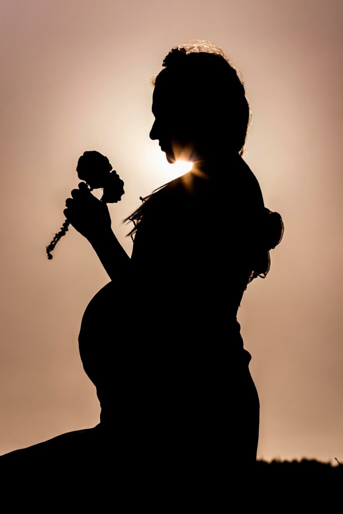 creative portrait with rim lighting