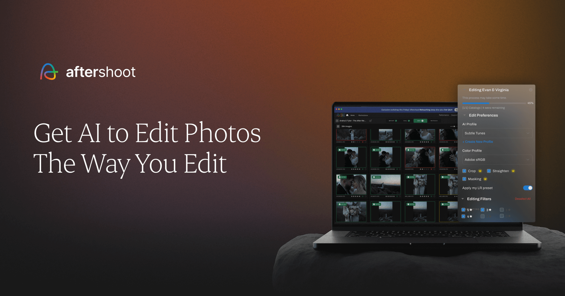 AI photo editing aftershoot social