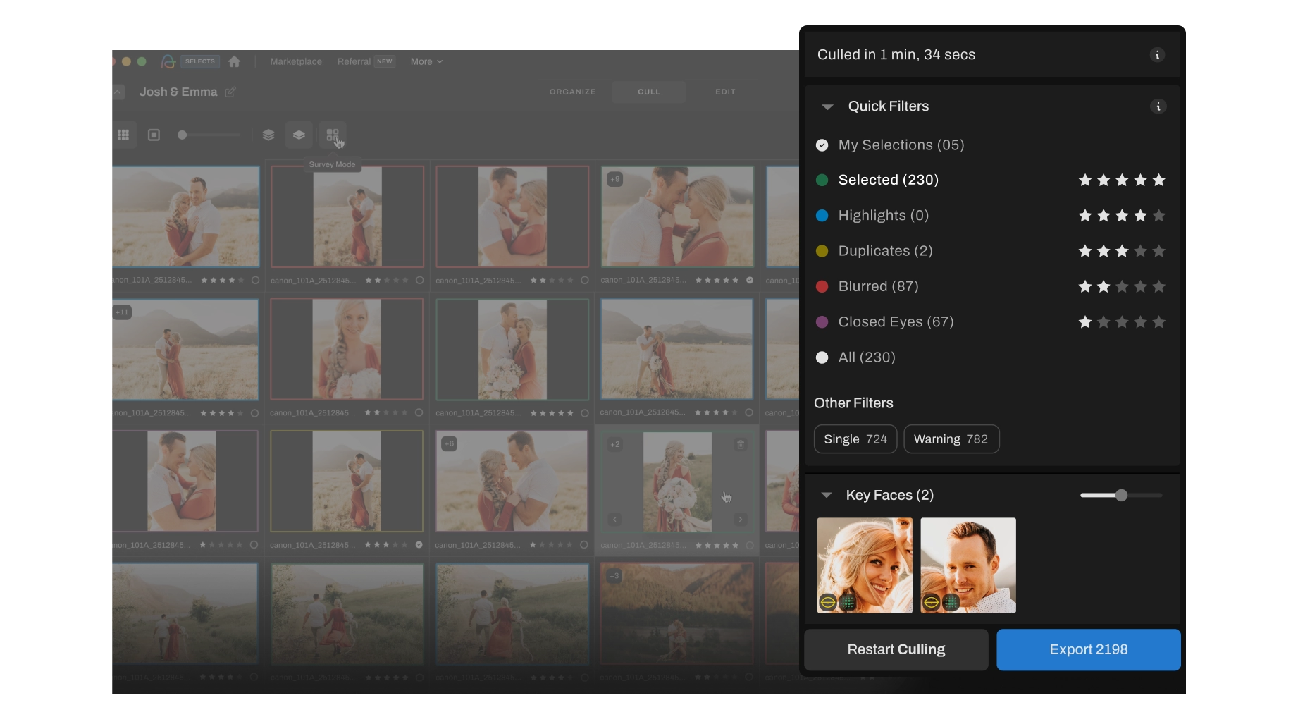 Culling Visual dashboard