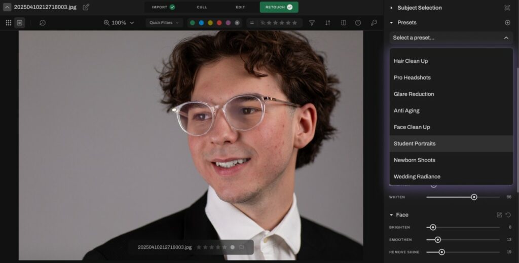 retouching presets