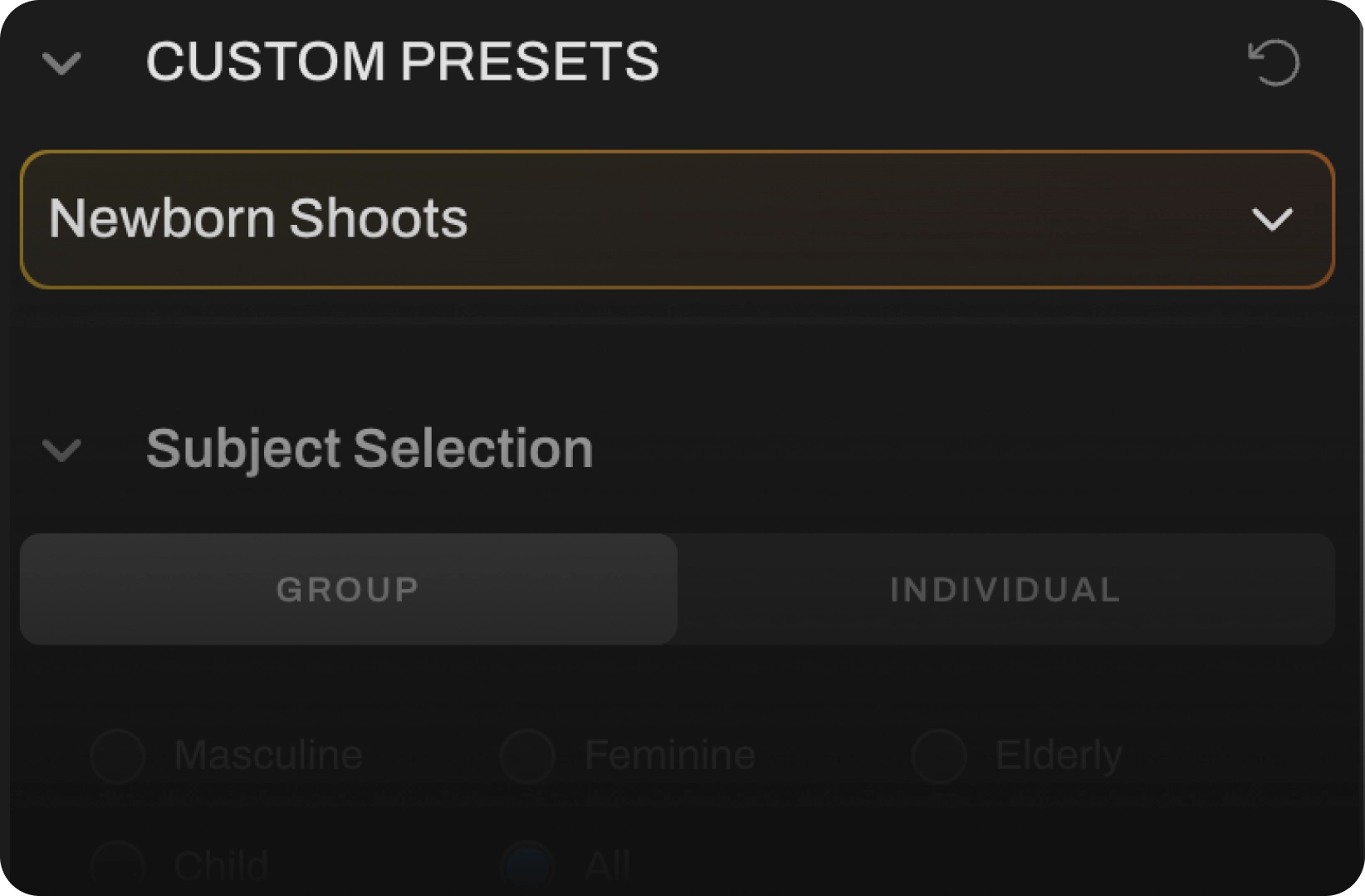 custom presets visual