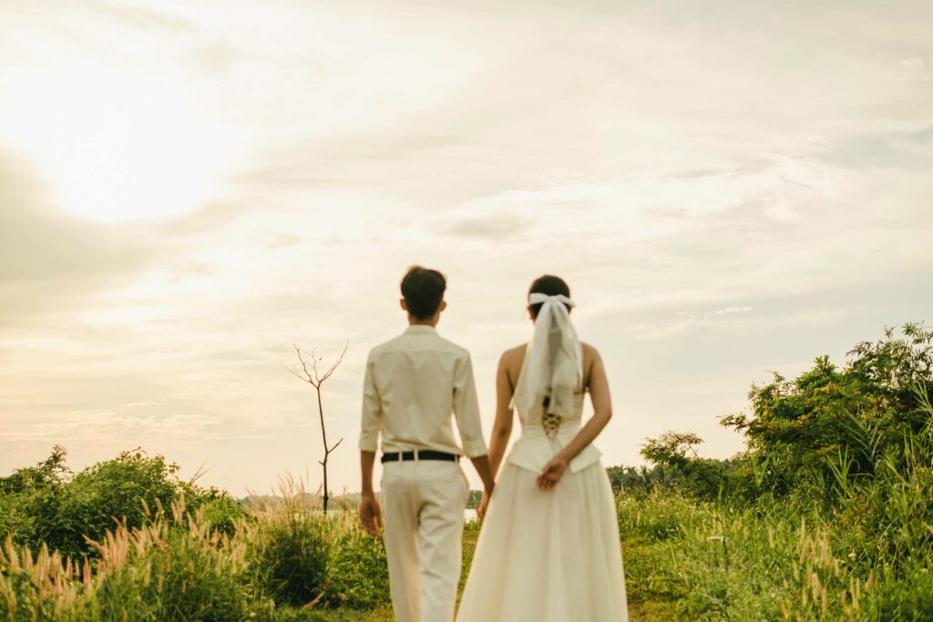 golden hour cinematic wedding