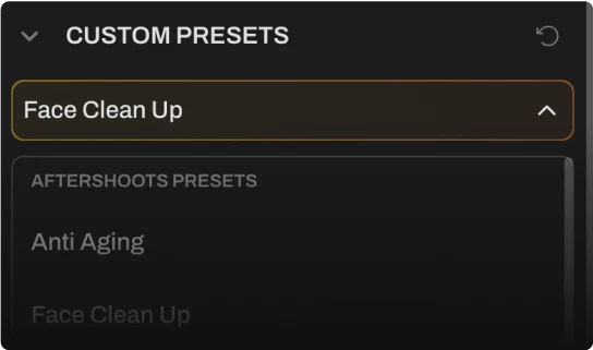 custom presets for face clean up