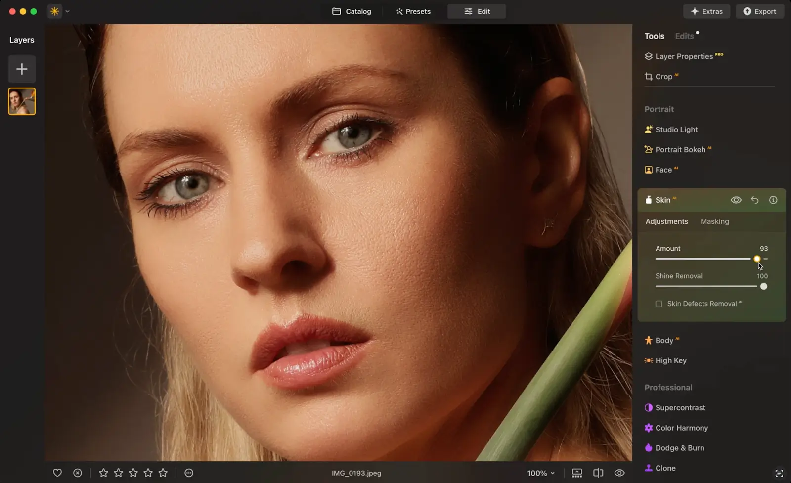 Luminar Neo, developed by Skylum, is an AI-powered photo editor 