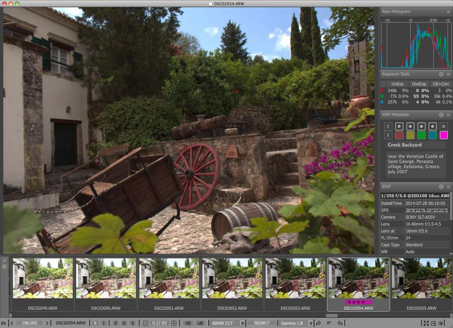 FastRawViewer's product screen to showcase culling capabilities