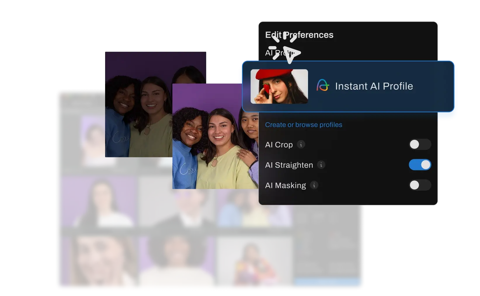 Instant AI Profile Visual one click