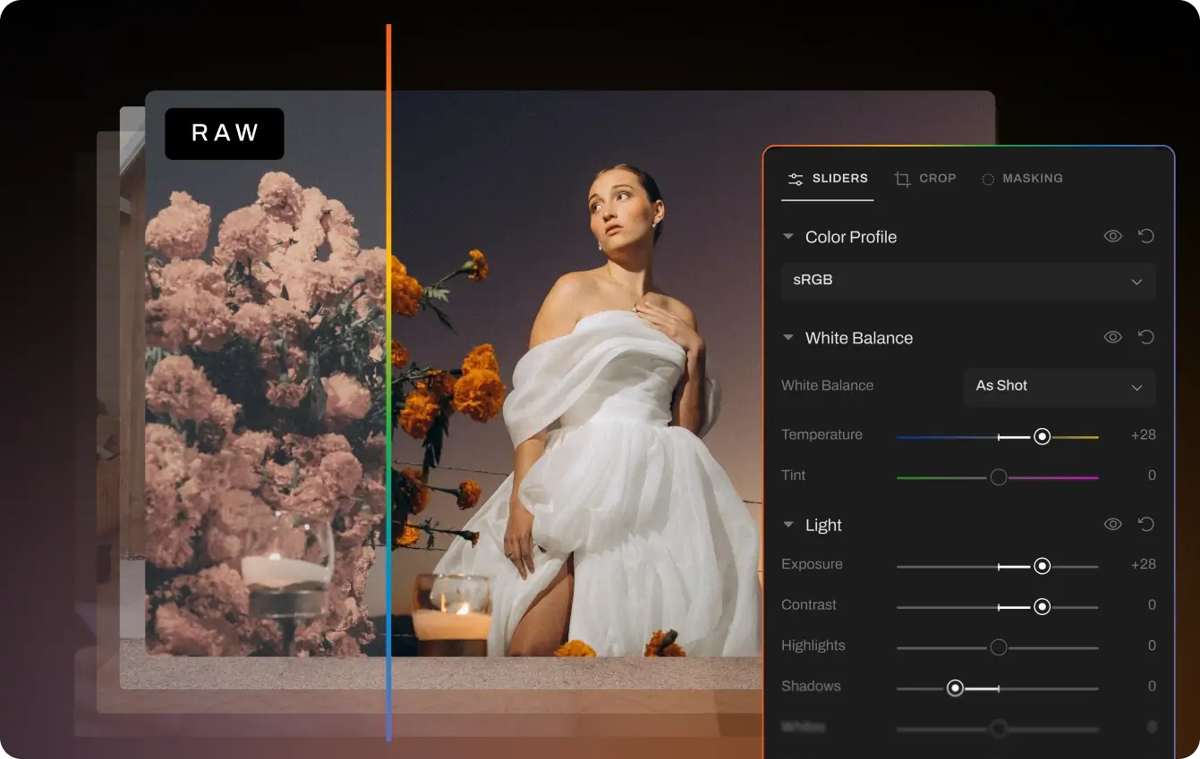Built-in RAW Editor aftershoot
