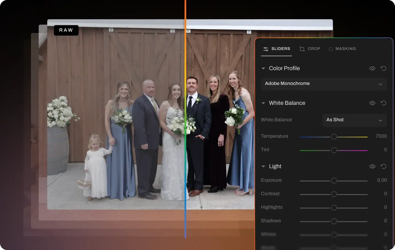 Aftershoot Built-in RAW Editor