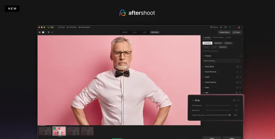 Cloth Dewrinkle - Aftershoot AI Retouching