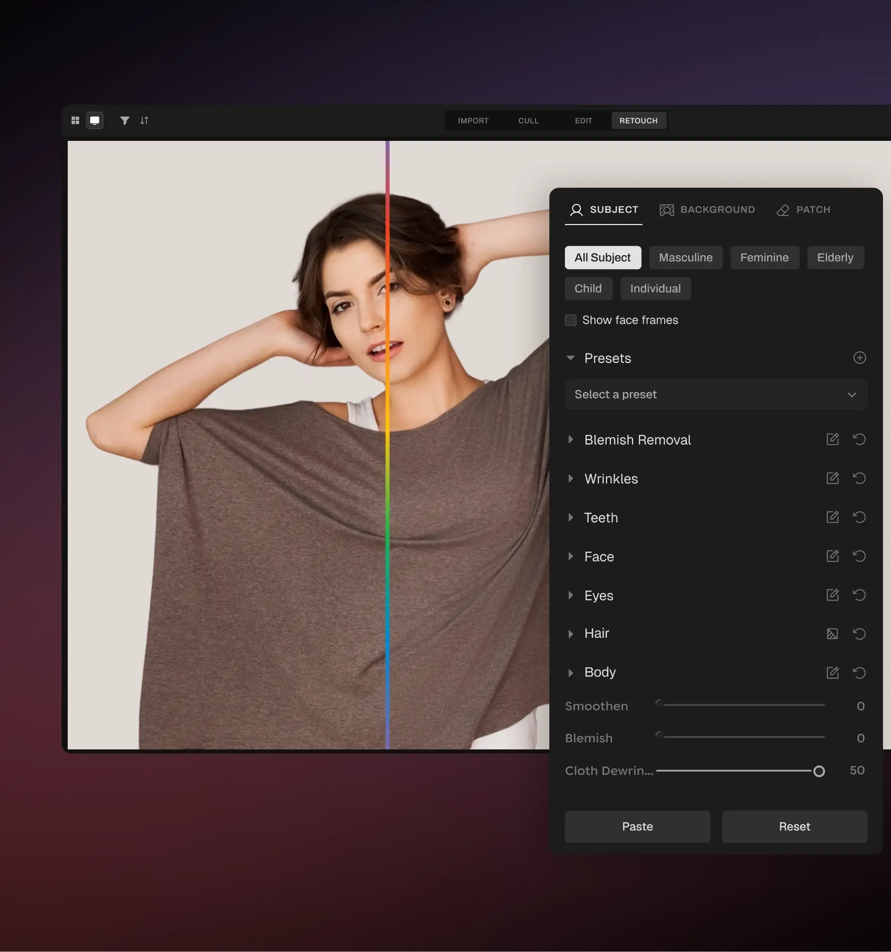 Complete retouching Inside your workflow.