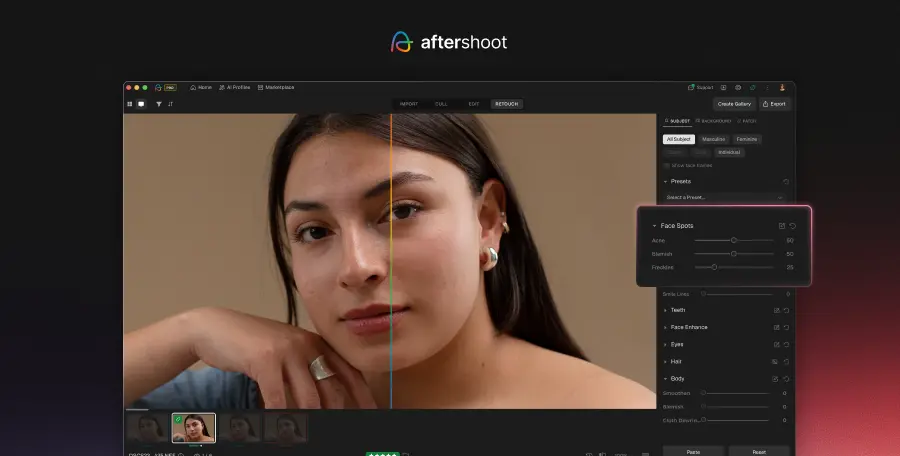 Correct Changes Tool - Aftershoot AI Retouching