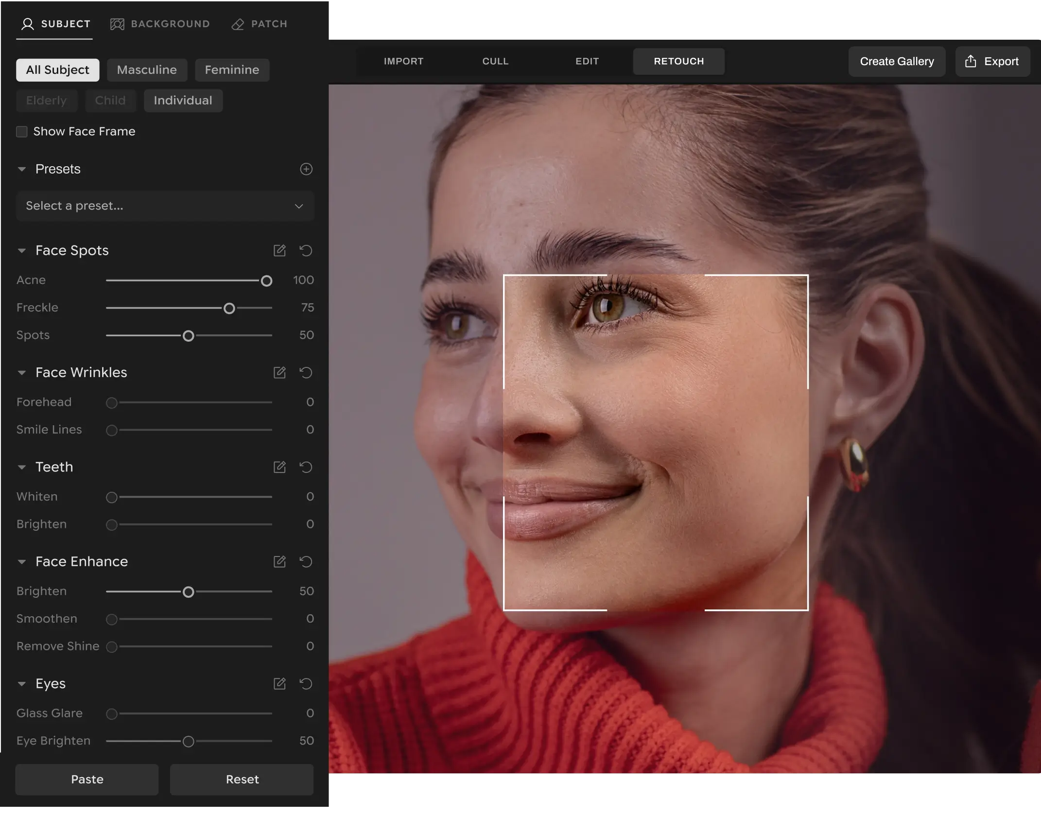 AS retouching visual