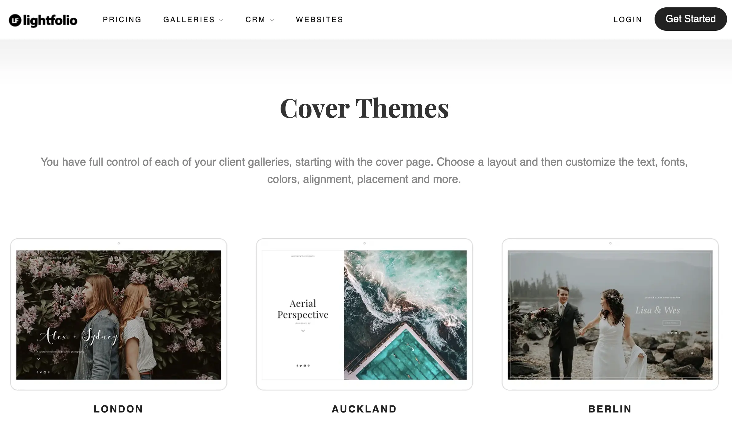 Lightfolio Gallery Themes