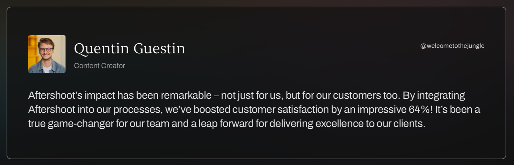 Aftershoot AI Culling Testimonial