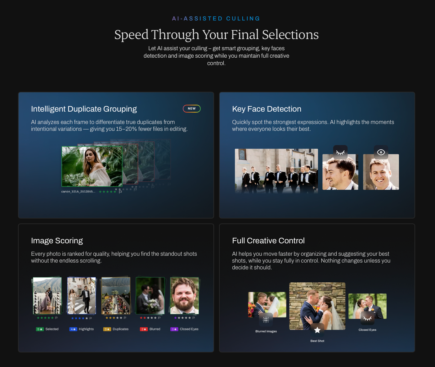 Aftershoot Select, the best culling software, helps you see the time saved using a photo culling app in your workflow.